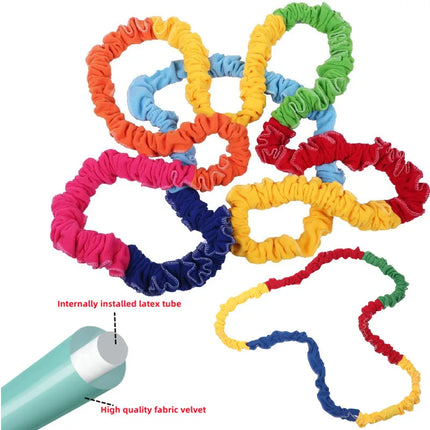 Kindergarten Outdoor Team Cooperation Sport Toys Training Equipment Elasticity Rope Loop Southeast Northwest Running Kids Game