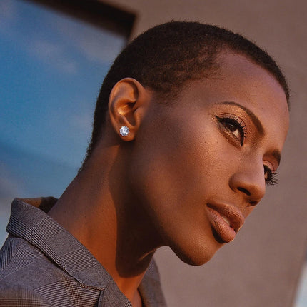 Real D VVS Moissanite 0.5-12ct 8 Prong Stud Earrings For Women Top Quality 925 Sterling Silver Sparkling Wedding Fine Jewelry