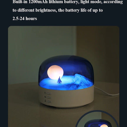 Mini Portable Bluetooth Speaker Ambient Light High Quality Sound Bluetooth Music Box with Dimming Soft Light Wireless Music Play