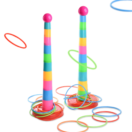 10 Layers Children Throw Circle Game Ferrule Stacked Toys Fun Indoor Outdoor Parent-Child Interactive Early Education Gift