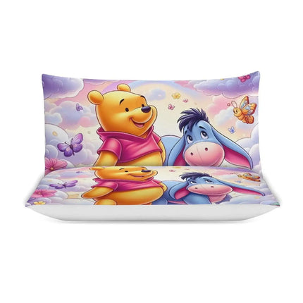 Winnie The Pooh Duvet Cover Microfiber Bedding Sets Comforter 1 Duvet Cover and Pillow Shams for Kids Boys Girls Bedroom Decor