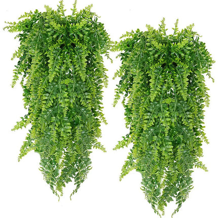 90cm Persian fern Leaves Vines Home Room Decor Hanging Artificial Plant Plastic Leaf Grass Wedding Party Wall Balcony Decoration