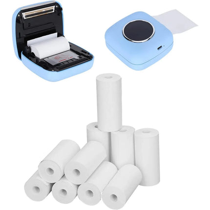 10 Rolls Printable Paper Rolls Mini Printer Paper Thermal Label 57 X 25mm White Printable Heat Sensitive Thermal Paper Rolls