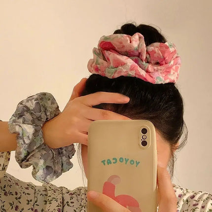 Elegance Bear Rose Scrunchie Highly Elastic Hair Accessories Hair Ring Korean Style Headdress Head Rope Women