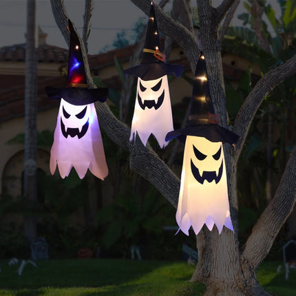 Halloween Theme LED Lights Pumpkin Ghost Lights String for Courtyard Store Hanging Decorations Terror Atmosphere Party Decor