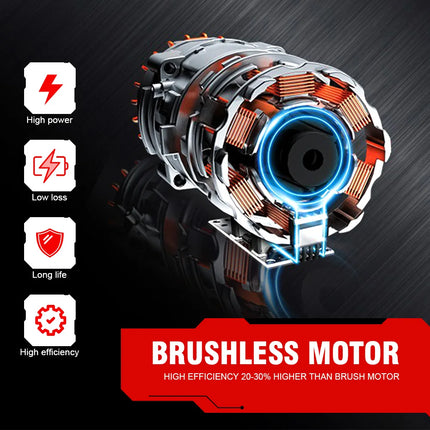 ONEVAN Brushless 8 Inch Electric Saw Automatic Oiler Handheld Garden Pruning Chainsaw Woodworking Tool for Makita 18V Battery