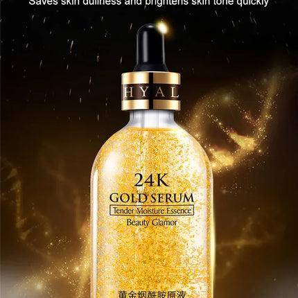 24K Gold Hyaluronic Acid Serum for Face Anti-wrinkle Anti-aging Brightening Moisturizing skincare Facial Serum Essence Face Care