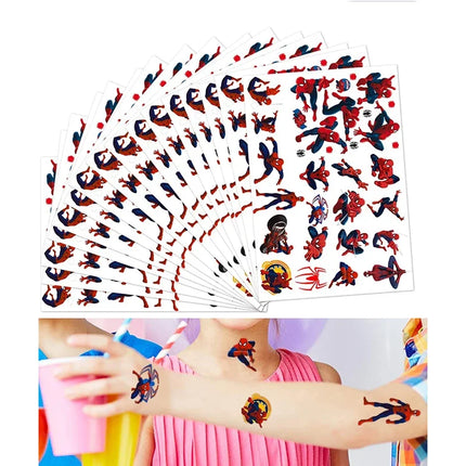 Disney Spiderman Tattoo Sticker Children's Birthday Party Decora Disney Marvel Sticker Action Figure Sticker Cartoon Kids Gift