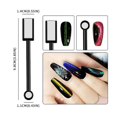 Magnet Stick Wand Set For 3D Magnetic Cat Eye Gel, Magic Nail Art Manicure Tool, UV Gel Magnet Stick Manicure Nail Art Tools