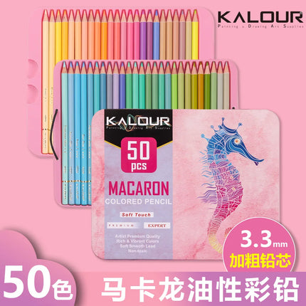 50Pcs Macaron Colored Pencil Set Soft Pastel Drawing Pencil Set Crayons Colour for School Sketching Coloring Art Supplies