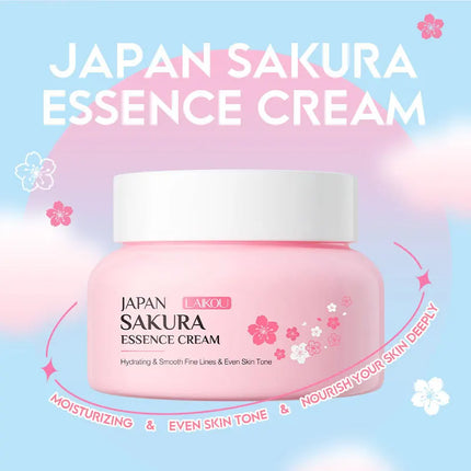 2pcs LAIKOU Japan Sakura Essence Face Cream Cherry Blossom Smoothing Facial Cream Moisturizing Hydration Korean Skin Care