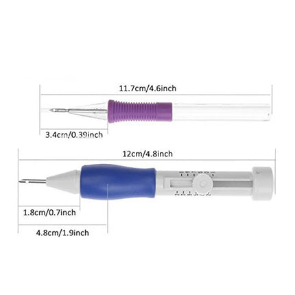 DIY Crafts Magic Embroidery Pen Embroidery Stitching Punch Needles Pen Set Craft Tool for DIY Threaders Sewing Knitting Kit