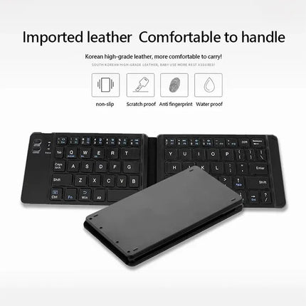 Folding Bluetooth Keyboard For IPAD Mobile Tablet Notebook Portable Office Mini Wireless Keyboard Storage Three Systems Universa