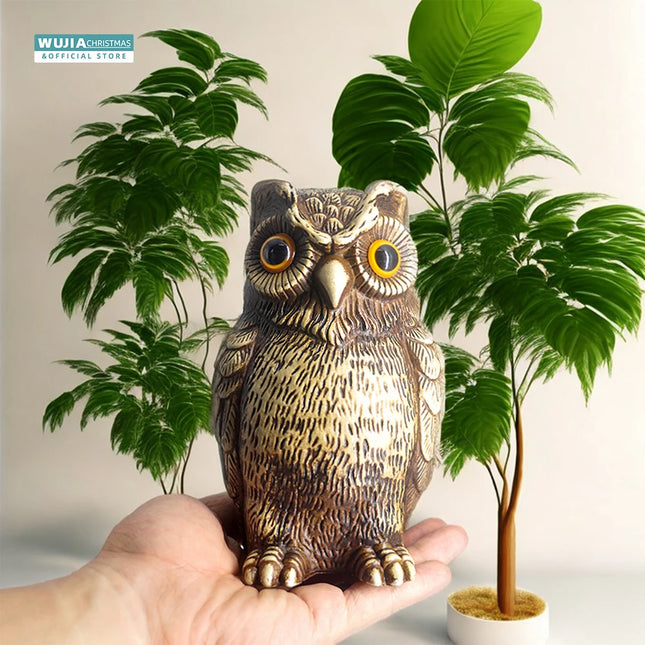 Realistic Owl Figurines Garden Decor Lovely Beautifully Detailed Fake Bird For Indoor/Outdoor Lawn Yard Porch Desktop Ornaments