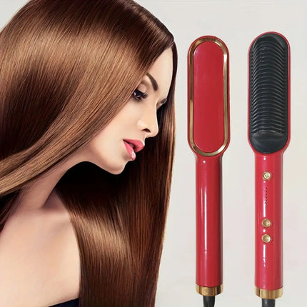 Professional Heating Comb Hair Straightener Brush Negative Ion,Not Hurt Hair Portable And  Heating Electric Straightening Brus