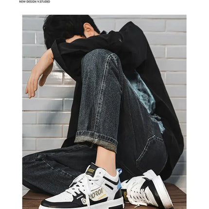 Youth High Top Sneakers For Men New Fashion Brand Good Quality Casual Men's Shoes Comfortable Non-slip Man Flat Skateboard Shoes