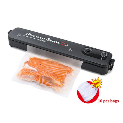 TINTON LIFE 220V/110V Vacuum Sealer Packaging Machine with Free 10pcs Vacuum bags Household Black Food Vacuum Sealer