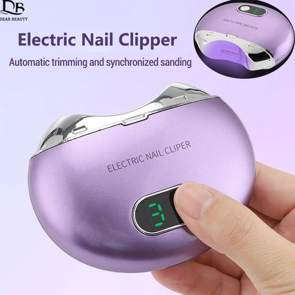 Electric Nail Clippers With Ultraviolet Light Rechargeable Mini Nail Trimming Machine Automatic Nail Trimmer Clipper Cutter