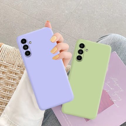 Original Solid Silicone Phone Case For Samsung Galaxy A55 A35 A25 A15 A05 A05S A04 A04S A04E A14 A24 A34 A54 5G Cover Cases