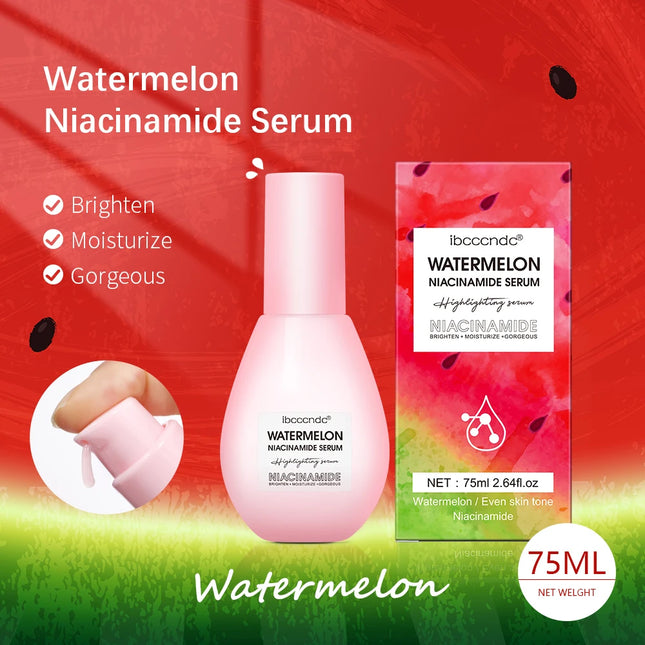 New Watermelon Glow Niacinamide Dew Drops Serum Makeup Primer Cream Lightweight Facial Serum & Priming Liquid Brightner