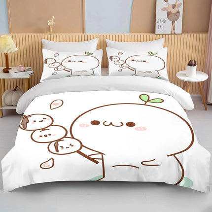 Bubu Dudu Cartoon Cute Bear Kawaii Christmas Gift King Twin Double Child Bedding Set Microfiber or Polyester Duvet Cover Set