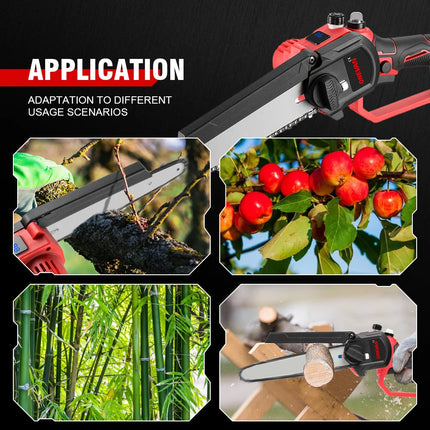 ONEVAN Brushless 8 Inch Electric Saw Automatic Oiler Handheld Garden Pruning Chainsaw Woodworking Tool for Makita 18V Battery