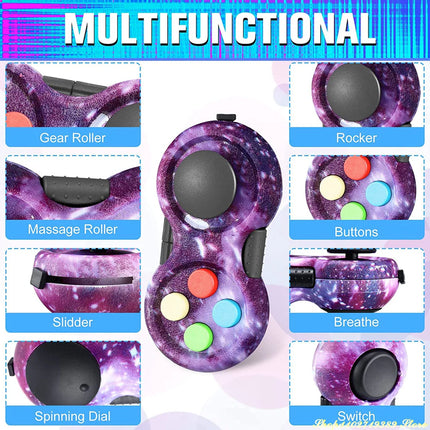 4Pcs Fidget Pad Sensory Toys Controller Stress Reducer Game Pad Mini Handheld Fidget Clicker For Adult Anxiety Stress Relief