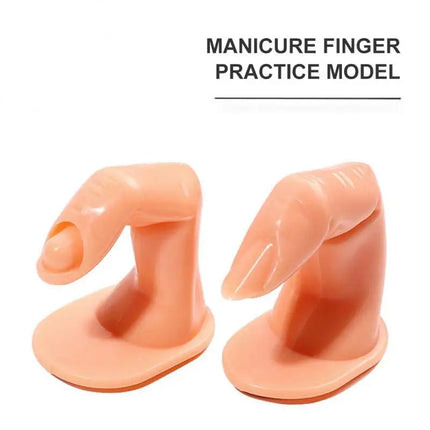 1~5PCS Nail Art Trainer Practice Training Finger Model For Acrylic Gel Manicure Salon Tools Simulation Fake Finger Nail Pieces