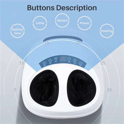 Electric foot massage machine Heat therapy Heat compression shiatsu massage foot pain relief roller muscle relaxation