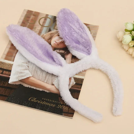 Girl Hair Accessories Headdress Plush Bunny Hair Band Rabbit Ear Headbands Headwear Cute Headband Dress Accesorios for The Hair