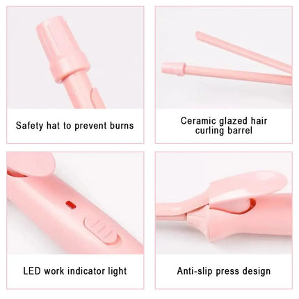 Stylish Wool Curling Iron Anti-Scalding Safe Simple Iron Curling Tool Curls Hair Operation Curler Wool 9MM Hairstyling E7D3