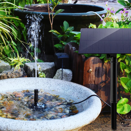 5W 5V Solar Fountain Pump 180L/h Solar Powered Pump for Bird Bath Pond Garden Decoration Water Fountain Pool Pond Fountain