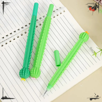 24 Pcs Creative Kawaii Cactus Gel Pens Set for School Office Stationery Supplies Kid Prizes Gifts Back To School