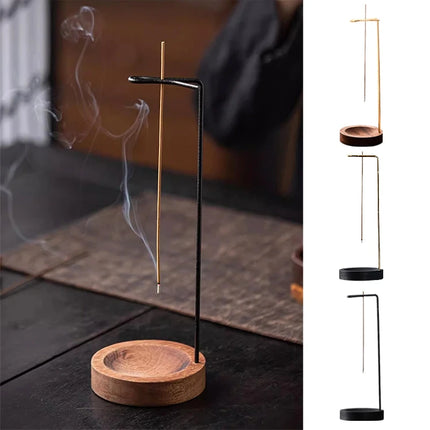 Creative Incense Holder romatherapy Stand Upside Down Wooden Incense Burner Incense Plate Ash Catcher Buddhism Home Decor