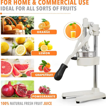 Commercial Heavy Duty Cast Iron Hand Press Manual Orange Citrus Lemon Lime Grapefruit Pomegranate Fruit Juice Squeezer Machine