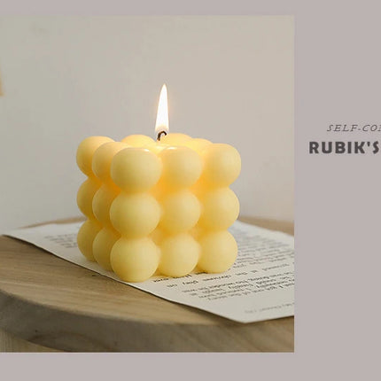 Ins Style Bubble Cube Candle Handmade Scented Candle Aromatherapy Soy Wax Candle Wedding Birthday Candles Party Home Decoration