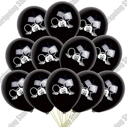 10/20pcs Mickey Mouse 12 Inch Latex Balloons Red Black Yellow Balloons Decorations Kit for Birthday Baby Shower Party Supplies