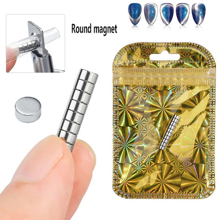 10Pc Small Magnets False Tips Edge Cutters Tip Magnet Manicure Tool for Acrylic Nails Professional Nail Art Clipper Magnet Board