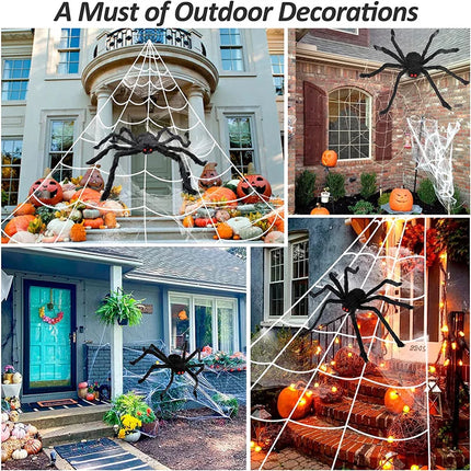 Halloween Spider Web Giant Stretchy Cobweb For Home Bar Haunted House Scary Prop Horror Yard Outdoor Halloween Party Decoration