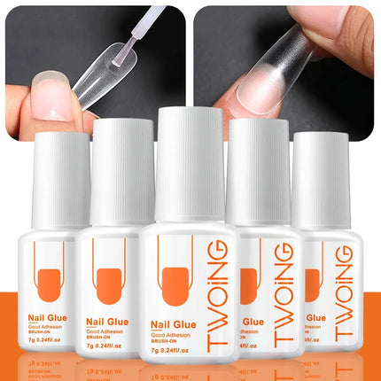 5pcs/2pcs 7g Super Strong Nail Glue For False Nail Tips, Acrylic Nails,Press OnNails,Fake Nails Art Decoration Lasting Adhesion