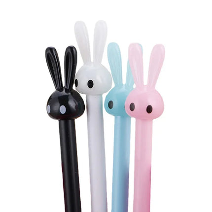 4 Pcs/Set Cute Bunny Pens Kawaii 0.5mm Ink Cartoon Creative Gel Pen Gifts School Office Supplies Writing Tools Stationery