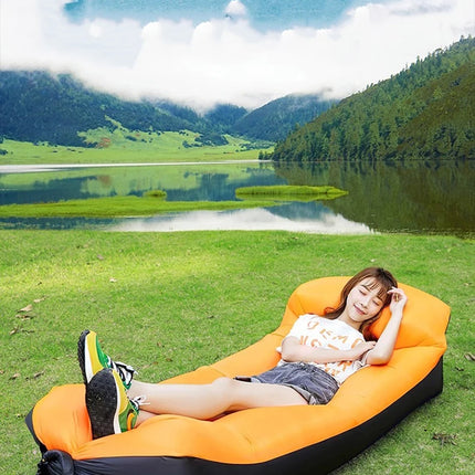 Comfortable Inflatable Lazy Sofa Outdoor Camping 2 Seat Air Chairs Airbed For Beach Camping Supplies