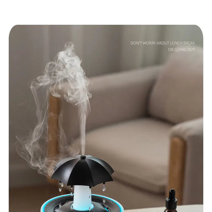 New Creative Rotating Raindrop Aromatherapy Machine Rain Cloud Humidifier Heavy Fog Quantity Colorful Moving Head Humidifier