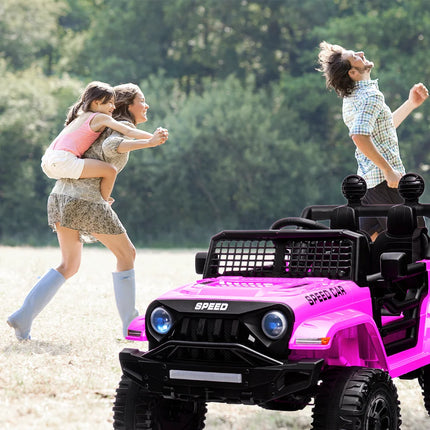 12V Battery Powered Ride On Car Kids Electric Car Truck Car 3 Speeds Adjustable Equipped with Music,Parent Remote Control