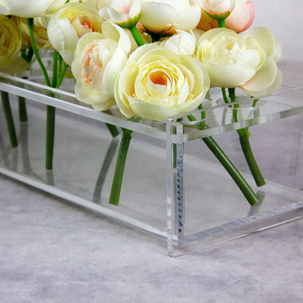 Table Flower Vase Clear Acrylic Long Floral Arrangements Decorative Centerpiece for Wedding Dining Vase for Home Decoration