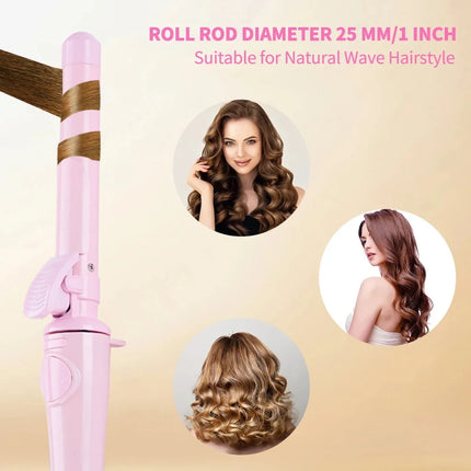 25/28/32mm Ceramic Fully Automatic Rotating Curling Irons Big Wave Curling Wand Waver Hair Curling Tools 2024 Best CURLERS