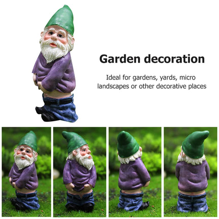 Mini Gnome Dwarfs Funny Statue Cute DIY Bonsai Decoration for Desk Outdoor Garden Sculpture Decor Outdoor Props Crafts