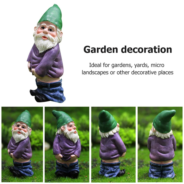 Mini Gnome Dwarfs Funny Statue Cute DIY Bonsai Decoration for Desk Outdoor Garden Sculpture Decor Outdoor Props Crafts