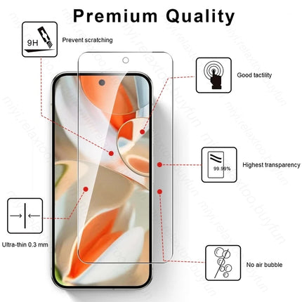 for Google Pixel 9 Pro XL 5G Case 3Pcs Tempered Protective Glass on Googe Gogle Pixel9ProXL Pixel9Pro Pixel9 Pixle 9Pro 9 ProXL