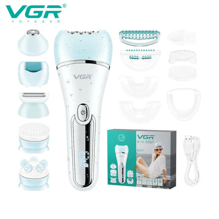 VGR Hair Remover Rechargeable Facial Leg Body Bikini Epilator Lady Shaver Underarms Hair Removal Tool Epilator for Women V-733